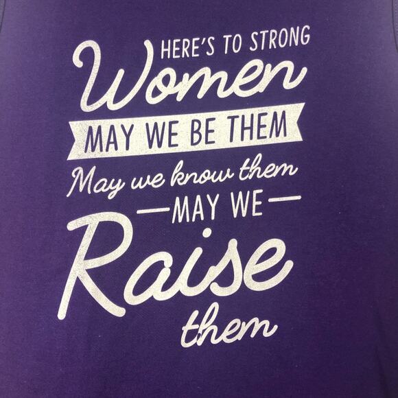 Here's To Strong Women Purple Tank Top NWOT Size S - Picture 5 of 6